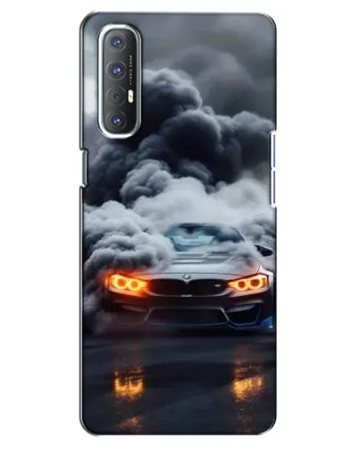 Чехол для OPPO Reno 3 Pro с картинкой «BMW в дыму»
