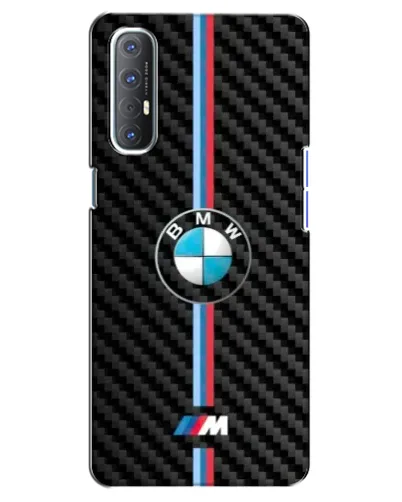 Чехол для OPPO Reno 3 Pro с картинкой «Эмблема BMW и карбон»