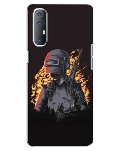 Чехол для OPPO Reno 3 Pro с картинкой «PUBG — огненный силуэт» Чехол для OPPO Reno 3 Pro с картинкой «PUBG — огненный силуэт»