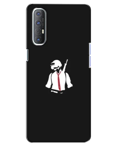 Чехол для OPPO Reno 3 Pro с картинкой «PUBG — силуэт воина» Чехол для OPPO Reno 3 Pro с картинкой «PUBG — силуэт воина»