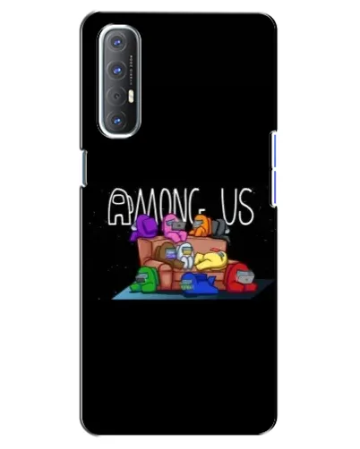 Чехол для OPPO Reno 3 Pro с картинкой «Логотип Among Us»