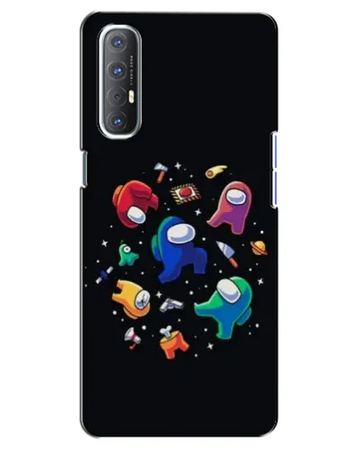 Чехол для OPPO Reno 3 Pro с картинкой «Among Us космос»