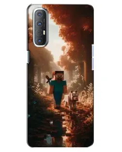 Чехол для OPPO Reno 3 Pro с картинкой «Стив в лесу»