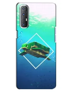 Чехол для OPPO Reno 3 Pro с картинкой «Черепаха Minecraft»