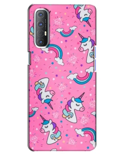 Чохол для OPPO Reno 3 Pro з картинкою «Unicorn паттерн рожевий» Чохол для OPPO Reno 3 Pro з картинкою «Unicorn паттерн рожевий»