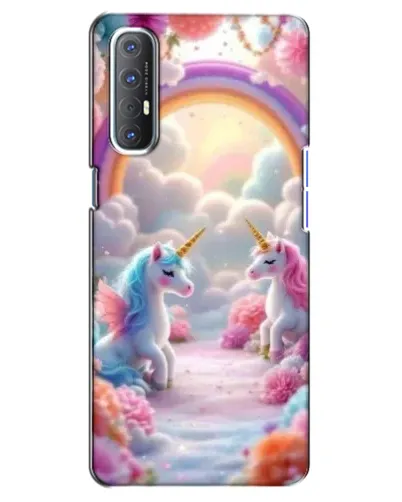 Чохол для OPPO Reno 3 Pro з картинкою «Веселка і єдинороги» Чохол для OPPO Reno 3 Pro з картинкою «Веселка і єдинороги»