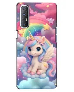 Чехол для OPPO Reno 3 Pro с картинкой «Маленький единорог» Чехол для OPPO Reno 3 Pro с картинкой «Маленький единорог»