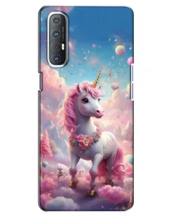 Чехол для OPPO Reno 3 Pro с картинкой «Единорог среди облаков» Чехол для OPPO Reno 3 Pro с картинкой «Единорог среди облаков»