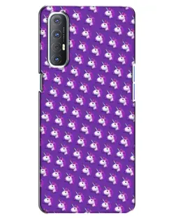 Чехол для OPPO Reno 3 Pro с картинкой «Единороги на фиолетовом» Чехол для OPPO Reno 3 Pro с картинкой «Единороги на фиолетовом»