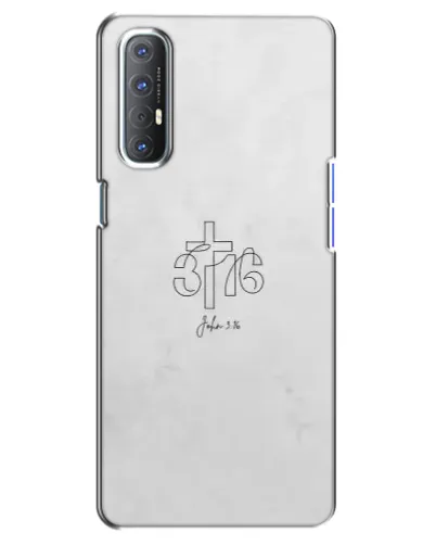 Чехол для OPPO Reno 3 Pro с картинкой «Иоанна 3:16 Крест»