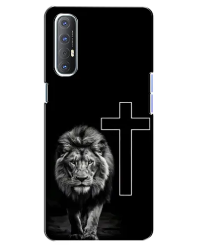 Чехол для OPPO Reno 3 Pro с картинкой «Лев и Крест»