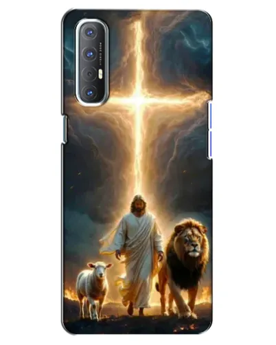 Чехол для OPPO Reno 3 Pro с картинкой «Лев Иуды и Свет»