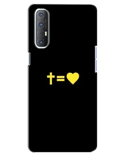 Чехол для OPPO Reno 3 Pro с картинкой «Сердце и Крест»