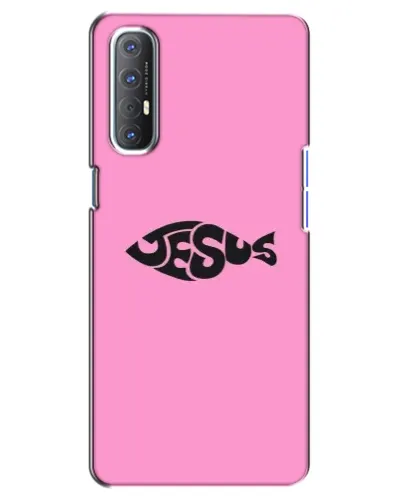Чехол для OPPO Reno 3 Pro с картинкой «Розовый символ  Jesus»