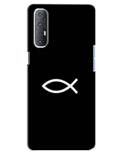 Чехол для OPPO Reno 3 Pro с картинкой «Символ рыбы Jesus» Чехол для OPPO Reno 3 Pro с картинкой «Символ рыбы Jesus»