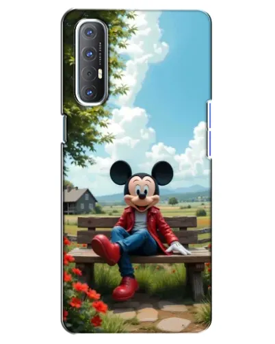 Чехол для OPPO Reno 3 Pro с картинкой «Микки на скамейке» Чехол для OPPO Reno 3 Pro с картинкой «Микки на скамейке»