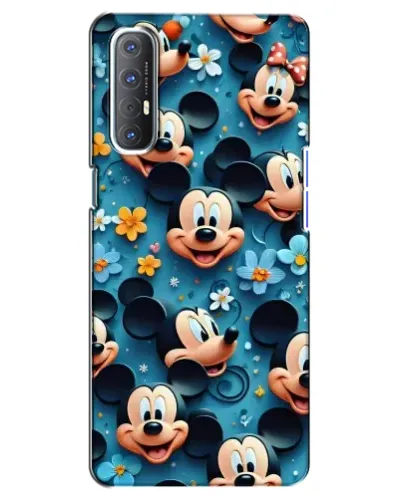 Чехол для OPPO Reno 3 Pro с картинкой «Паттерн Микки и Минни» Чехол для OPPO Reno 3 Pro с картинкой «Паттерн Микки и Минни»