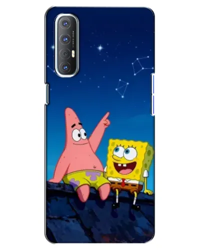 Чехол для OPPO Reno 3 Pro с картинкой «Губка Боб и Патрик ночью» Чехол для OPPO Reno 3 Pro с картинкой «Губка Боб и Патрик ночью»