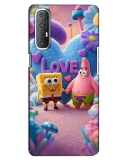 Чехол для OPPO Reno 3 Pro с картинкой «Губка Боб Патрик»