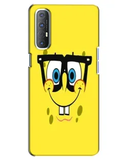 Чехол для OPPO Reno 3 Pro с картинкой «Минималистичный Спанч Боб» Чехол для OPPO Reno 3 Pro с картинкой «Минималистичный Спанч Боб»