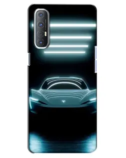 Чохол для OPPO Reno 3 Pro з картинкою «Tesla в неоні» Чохол для OPPO Reno 3 Pro з картинкою «Tesla в неоні»