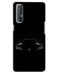 Чехол для OPPO Reno 3 Pro с картинкой «Mercedes — силуэт авто»