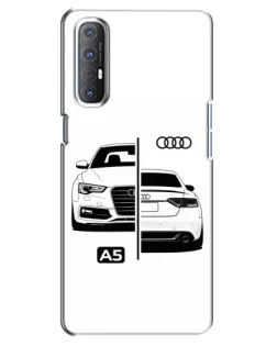 Чехол для OPPO Reno 3 Pro с картинкой «Audi — контрастный дизайн»