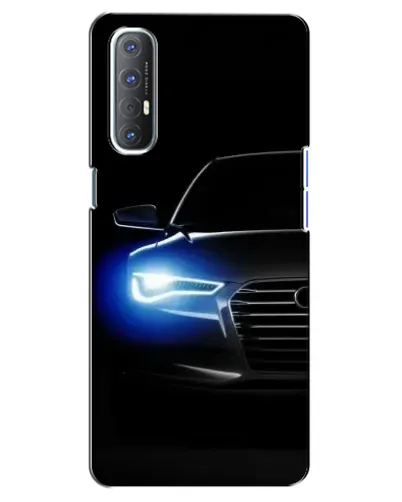 Чехол для OPPO Reno 3 Pro с картинкой «Неоновый взгляд Audi»