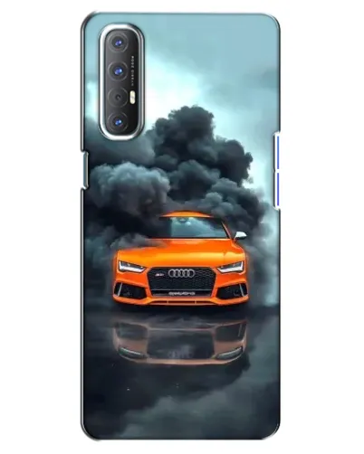 Чехол для OPPO Reno 3 Pro с картинкой «Audi в облаках дыма»