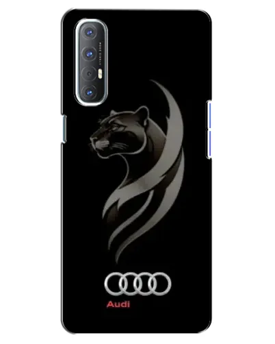Чехол для OPPO Reno 3 Pro с картинкой «Графика — пантера и Audi»