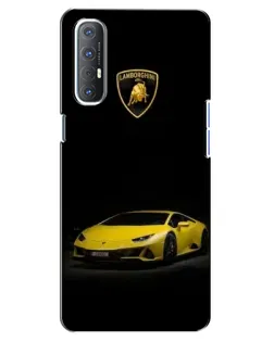 Чехол для OPPO Reno 3 Pro с картинкой «Lamborghini желтый акцент» Чехол для OPPO Reno 3 Pro с картинкой «Lamborghini желтый акцент»
