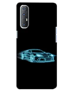 Чехол для OPPO Reno 3 Pro с картинкой «Неоновый контур Lamborghini» Чехол для OPPO Reno 3 Pro с картинкой «Неоновый контур Lamborghini»