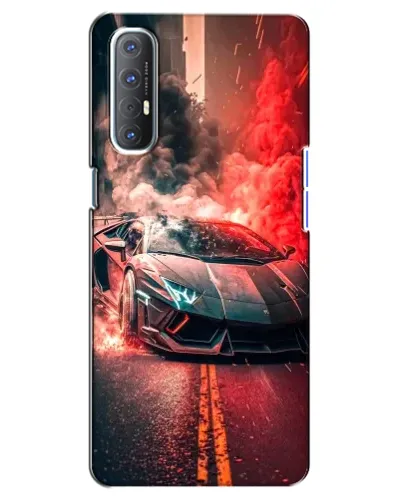 Чехол для OPPO Reno 3 Pro с картинкой «Lamborghini красный дым» Чехол для OPPO Reno 3 Pro с картинкой «Lamborghini красный дым»
