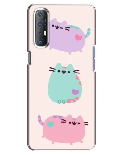 Чехол для OPPO Reno 3 Pro с картинкой «Pusheen трио» Чехол для OPPO Reno 3 Pro с картинкой «Pusheen трио»