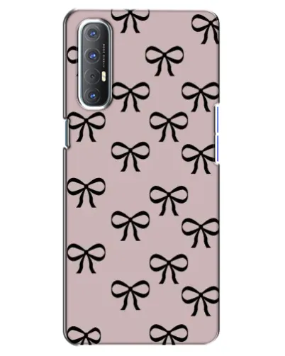 Чехол для OPPO Reno 3 Pro с картинкой «Черные бантики»