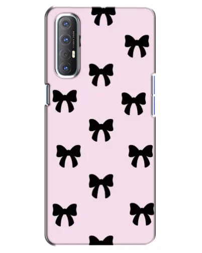 Чехол для OPPO Reno 3 Pro с картинкой «Черные банты Coquette»