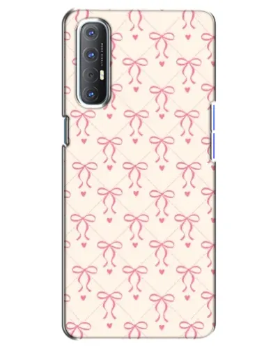 Чехол для OPPO Reno 3 Pro с картинкой «Розовые бантики Coquette»