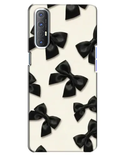 Чехол для OPPO Reno 3 Pro с картинкой «Черные бантики»