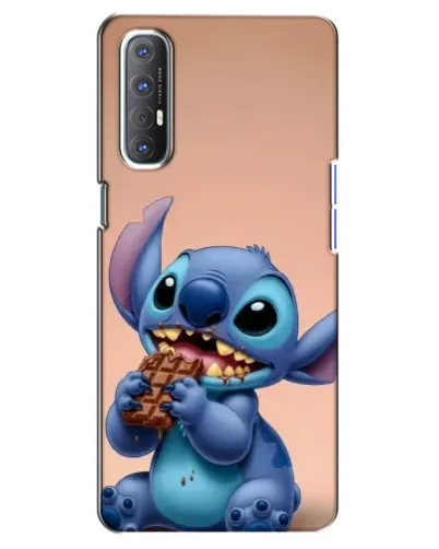 Чехол для OPPO Reno 3 Pro с картинкой «Стич ест шоколад»