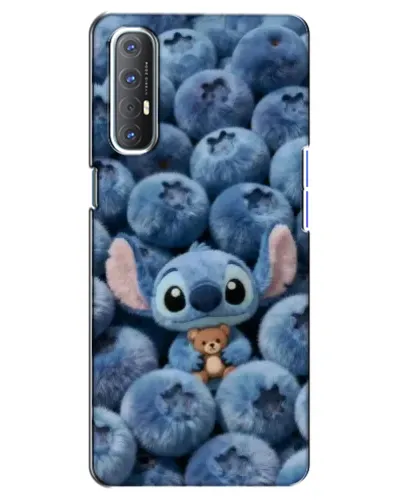 Чехол для OPPO Reno 3 Pro с картинкой «Стич и голубика»