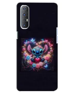 Чехол для OPPO Reno 3 Pro с картинкой «Stitch в цветах» Чехол для OPPO Reno 3 Pro с картинкой «Stitch в цветах»