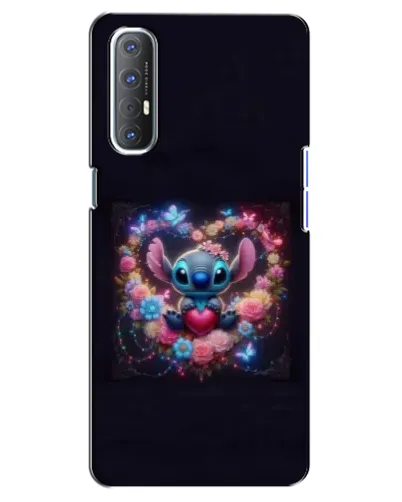 Чехол для OPPO Reno 3 Pro с картинкой «Stitch в цветах»
