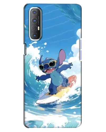 Чехол для OPPO Reno 3 Pro с картинкой «Стич на волне»