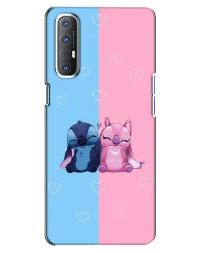 Чехол для OPPO Reno 3 Pro с картинкой «Stitch и Angel Love»