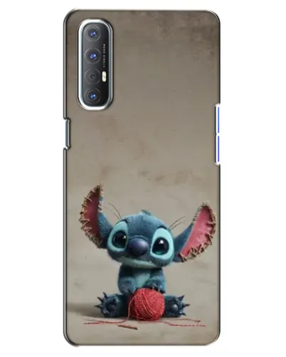 Чехол для OPPO Reno 3 Pro с картинкой «Стич на коричневом фоне»