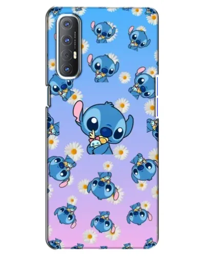 Чехол для OPPO Reno 3 Pro с картинкой «Паттерн со Стичем»