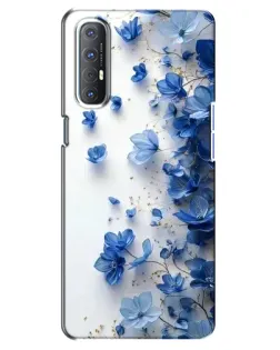 Чехол для OPPO Reno 3 Pro с картинкой «Голубой цветочный каскад»