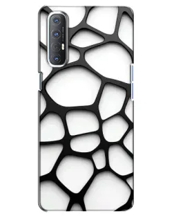 Чохол для OPPO Reno 3 Pro з картинкою «Біла об'ємна сітка»