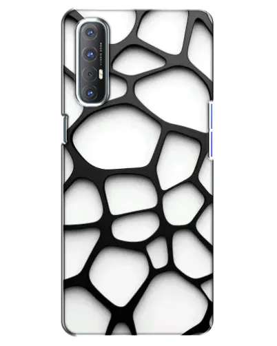 Чехол для OPPO Reno 3 Pro с картинкой «Белая объемная сетка»