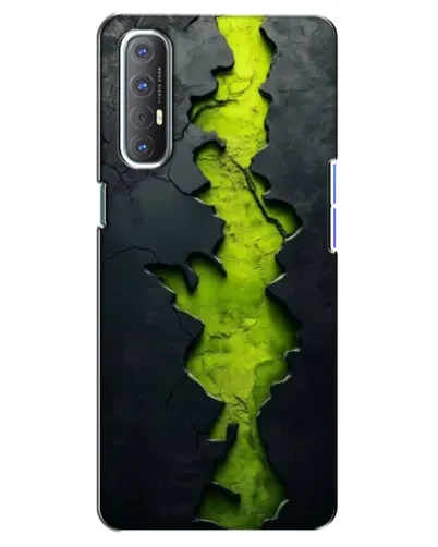 Чехол для OPPO Reno 3 Pro с картинкой «Салатовый разлом скалы»